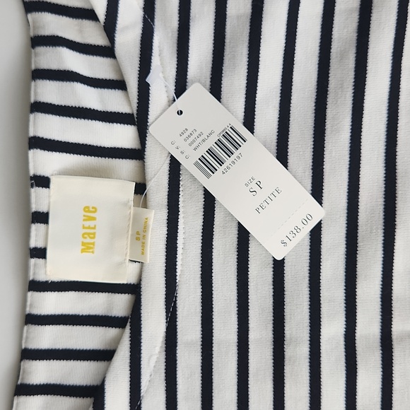 Anthropologie Maeve Ribbons and Stripes Dress Small Petite - Picture 7 of 7